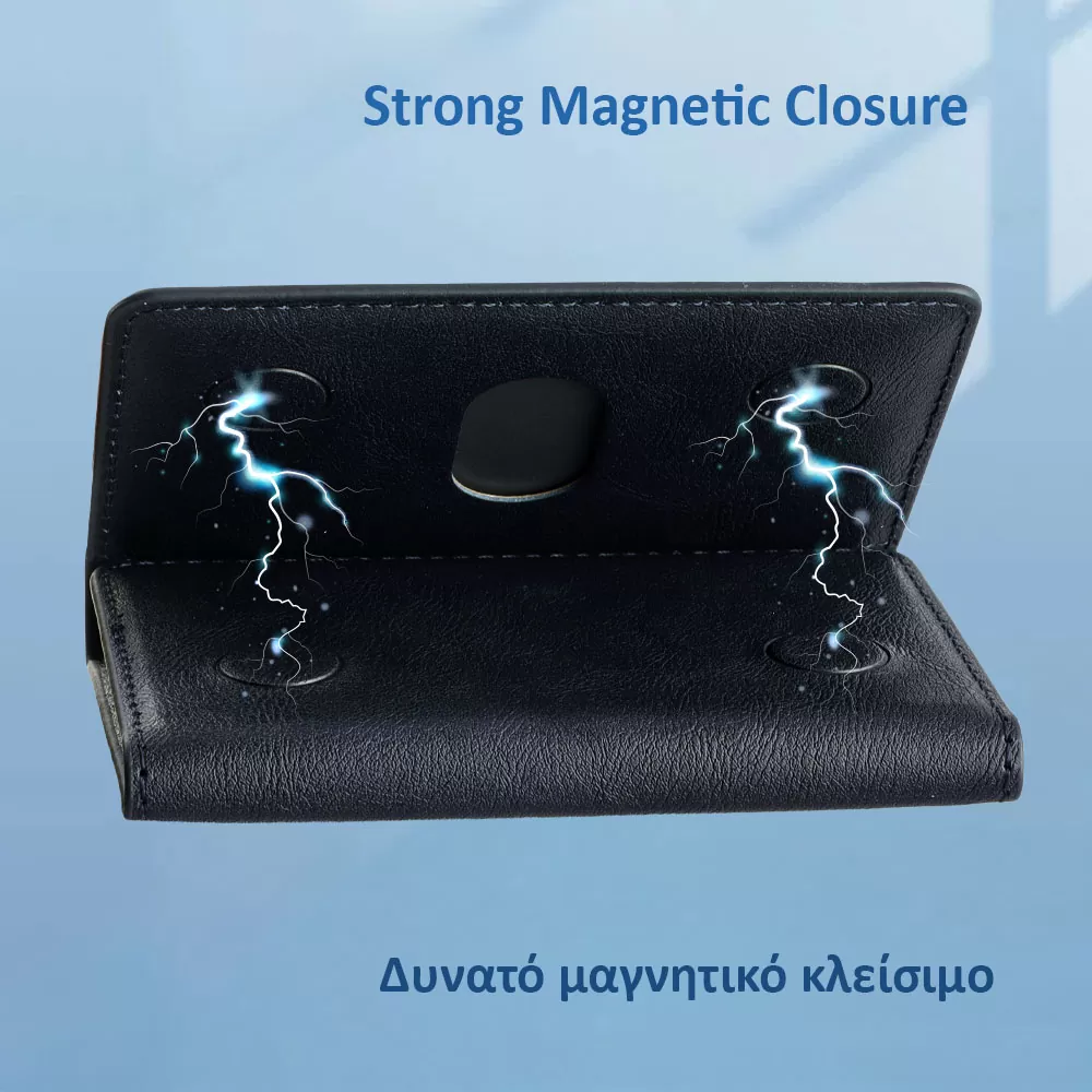 IDOL 1991 LEATHER POCKET MAGSAFE ANTI-RF CARD WALLET BLUE - Image 6