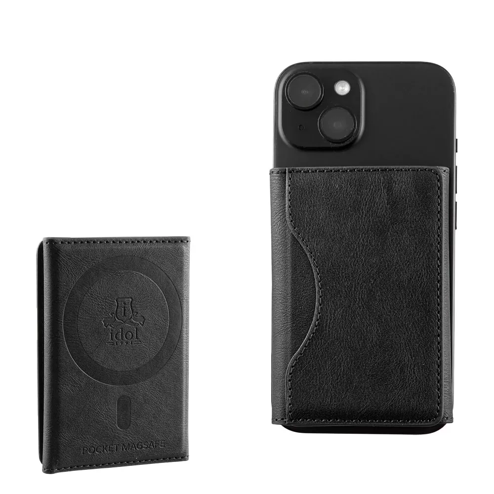 IDOL 1991 LEATHER POCKET MAGSAFE ANTI-RF CARD WALLET BLACK - Image 12