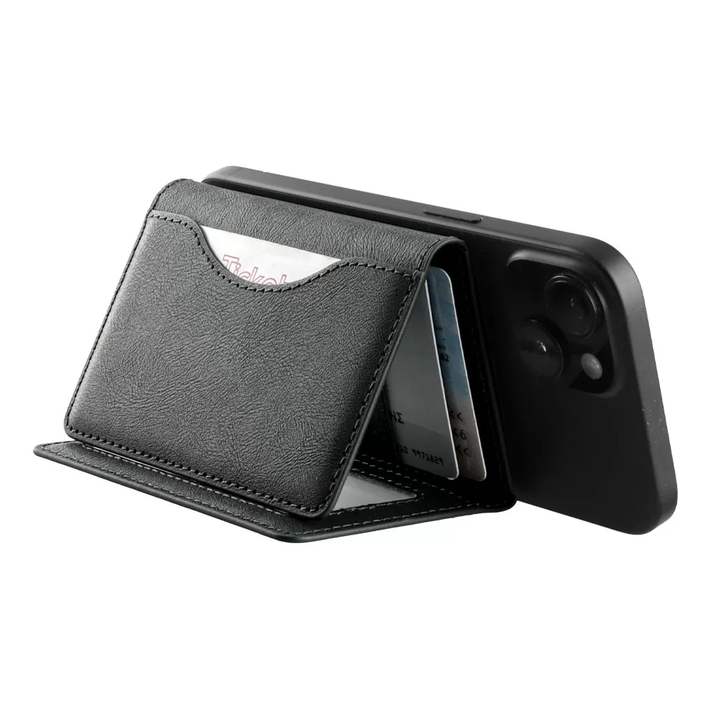 IDOL 1991 LEATHER POCKET MAGSAFE ANTI-RF CARD WALLET BLACK - Image 11
