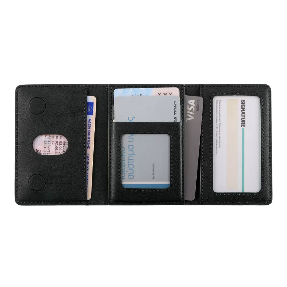IDOL 1991 LEATHER POCKET MAGSAFE ANTI-RF CARD WALLET BLACK - Image 7