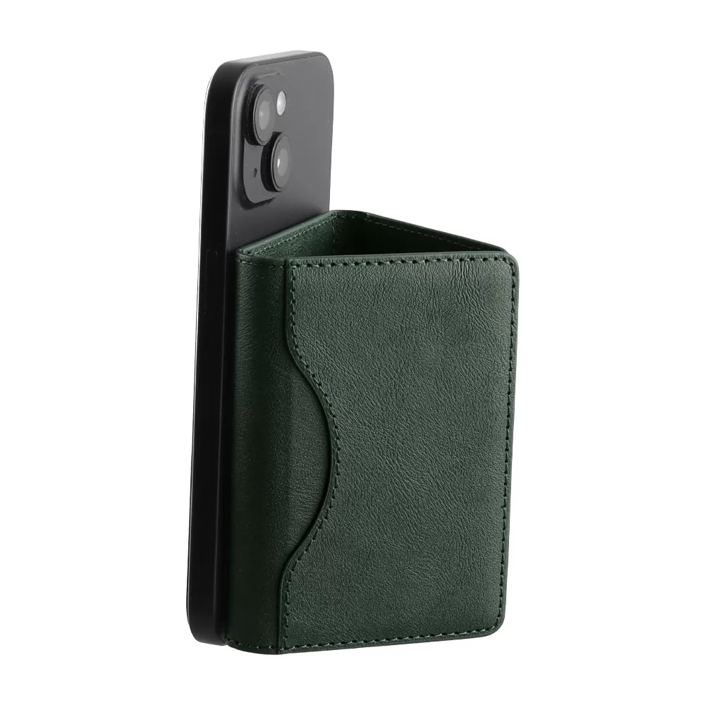 IDOL 1991 LEATHER POCKET MAGSAFE ANTI-RF CARD WALLET GREEN - Image 10