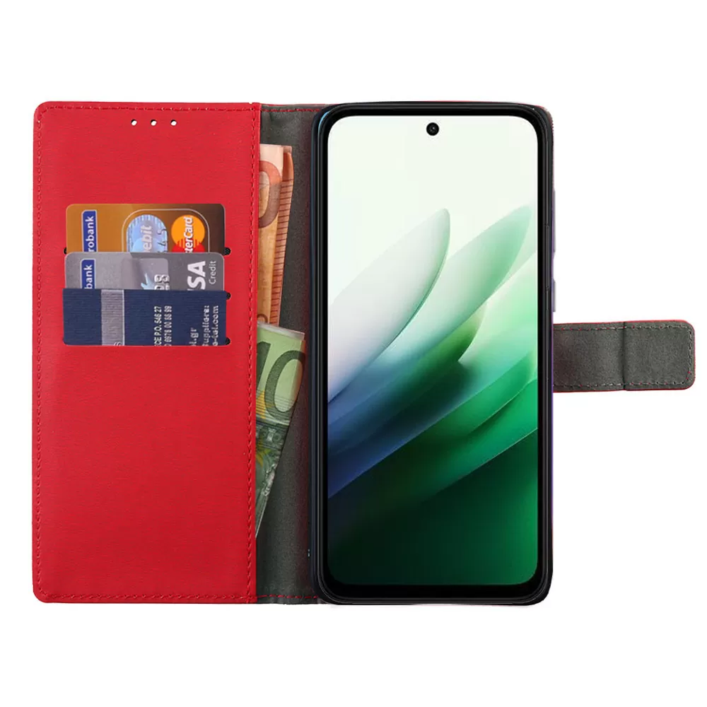 VOLTE-TEL ALLURE ΘΗΚΗ XIAOMI REDMI 15 4G 6.9in MAGNET BOOK STAND CLIP RED - Image 6