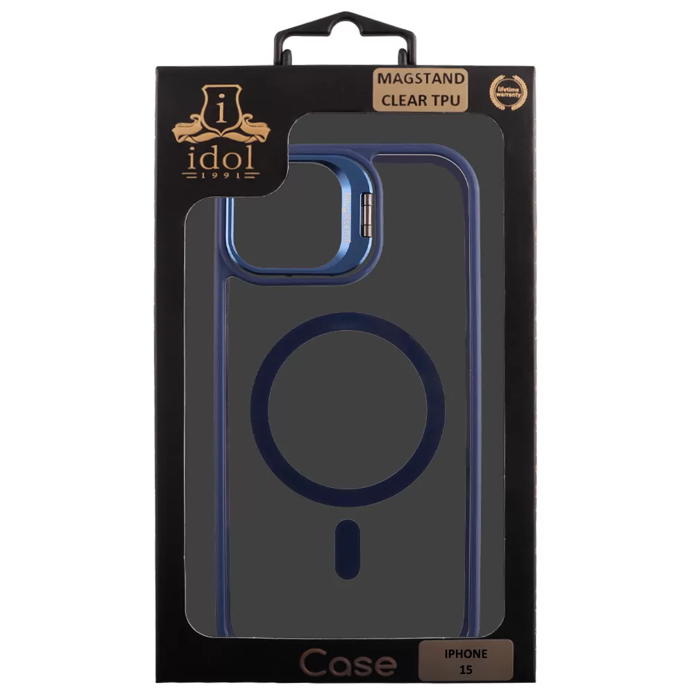 IDOL 1991 MAGSTAND CLEAR TPU ΘΗΚΗ IPHONE 15 6.1in  HYPER MAGSAFE CAMERA GUARD BLUE - Image 2