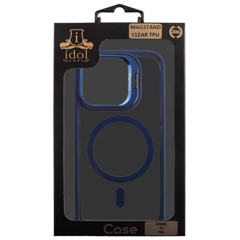 IDOL 1991 MAGSTAND CLEAR TPU ΘΗΚΗ IPHONE 15 PRO 6.1in HYPER MAGSAFE CAMERA GUARD BLUE - Image 2