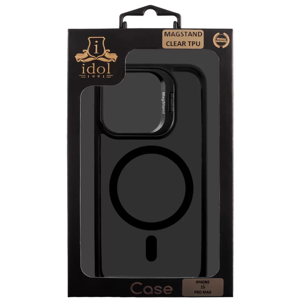IDOL 1991 MAGSTAND CLEAR TPU ΘΗΚΗ IPHONE 15 PRO MAX 6.7in HYPER MAGSAFE CAMERA GUARD BLACK - Image 2