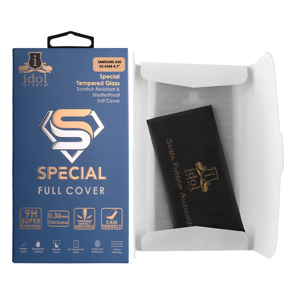 IDOL 1991 SPECIAL TEMPERED GLASS SAMSUNG A26 5G A266 6.7in 9H 0.25mm FULL COVER FULL GLUE BLACK - Image 3