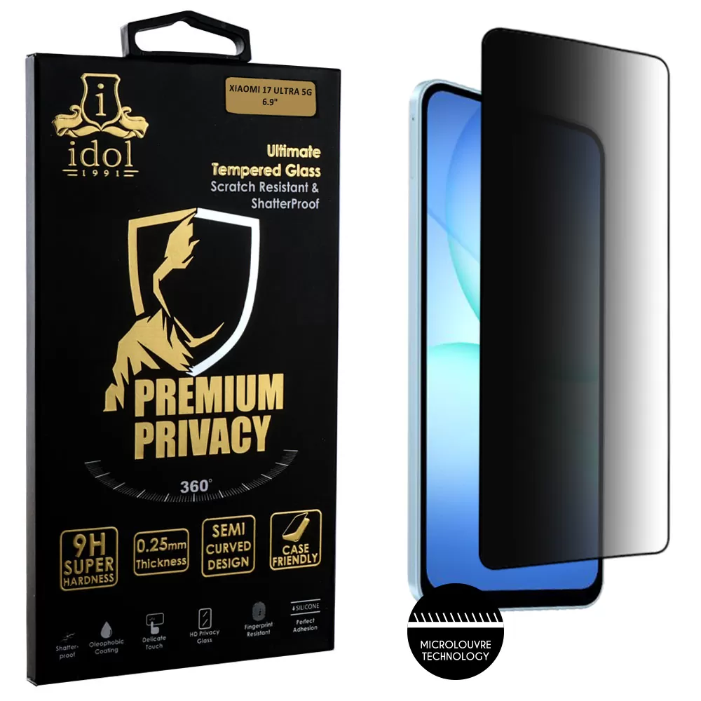 IDOL 1991 PREMIUM PRIVACY ANTISPY TEMPERED GLASS SAMSUNG A37 5G 6.7in 9H 0.25mm SEMI CURVED FULL GLUE BLACK