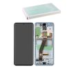SAMSUNG S20 G980 ΟΘΟΝΗ AMOLED 2X + TOUCH SCREEN + LENS + FRAME GH82-22123D BLUE ORIGINAL SERVICE PACK