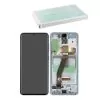 SAMSUNG S20 G980 ΟΘΟΝΗ AMOLED 2X + TOUCH SCREEN + LENS + FRAME GH82-22123D BLUE ORIGINAL SERVICE PACK