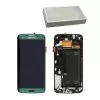 SAMSUNG S6 EDGE G925F ΟΘΟΝΗ AMOLED +TOUCH SCREEN+LENS+ FRAME GH97-17162E GREEN ORIGINAL SERVICE PACK