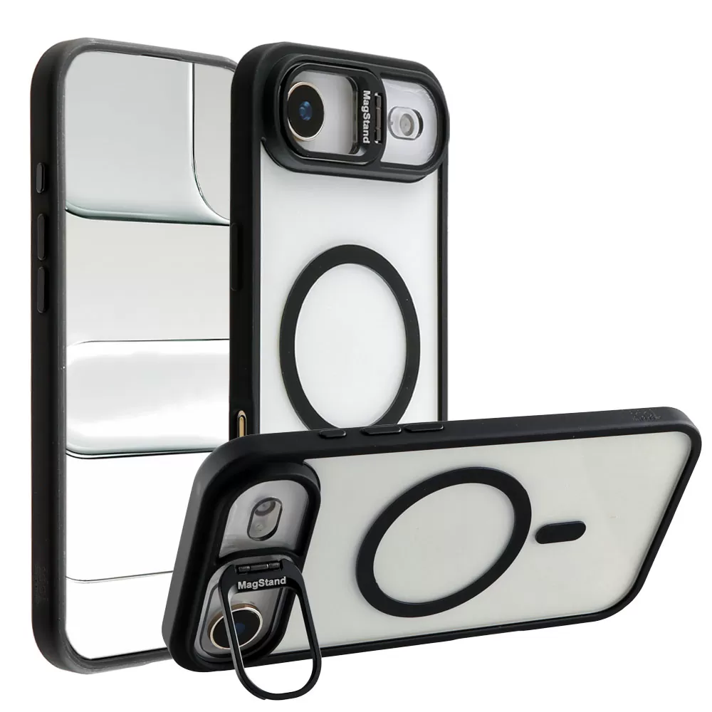 IDOL 1991 MAGSTAND CLEAR TPU ΘΗΚΗ IPHONE 17 AIR 6.5in  HYPER MAGSAFE CAMERA GUARD BLACK