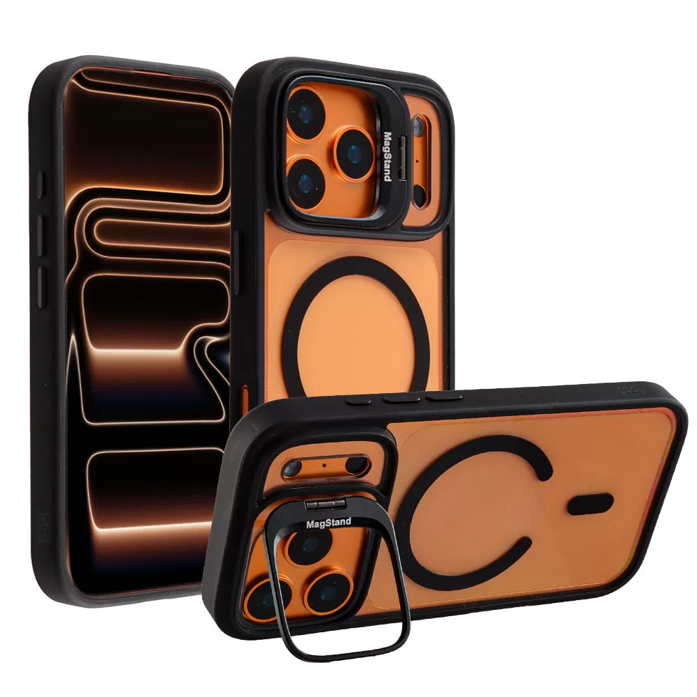 IDOL 1991 MAGSTAND CLEAR TPU ΘΗΚΗ IPHONE 17 PRO MAX 6.9in HYPER MAGSAFE CAMERA GUARD BLACK