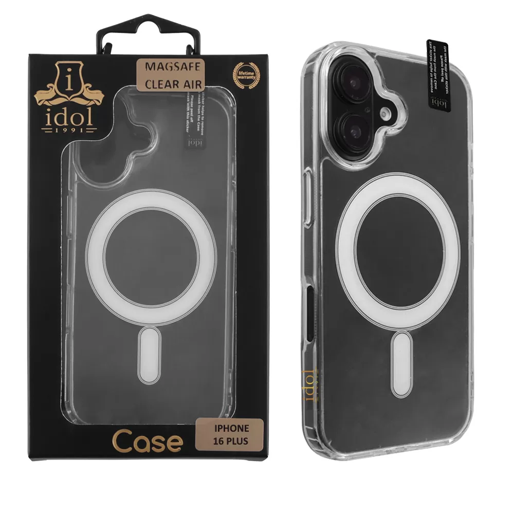IDOL 1991 MAGSAFE ANTISHOCK CLEAR AIR TPU1 ΘΗΚΗ IPHONE 16 PLUS 6.7" BACK COVER  CAMERA GUARD ΔΙΑΦΑΝΗ