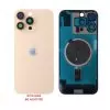 FOR IPHONE 16 PRO MAX BATTERY COVER + CAMERA LENS + METAL PLATE + MAGSAFE TITANIUM DESERT