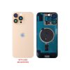 FOR IPHONE 16 PRO BATTERY COVER + CAMERA LENS + METAL PLATE + MAGSAFE TITANIUM DESERT