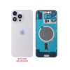 FOR IPHONE 16 PRO BATTERY COVER + CAMERA LENS + METAL PLATE + MAGSAFE TITANIUM WHITE
