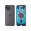 FOR IPHONE 16 PRO BATTERY COVER + CAMERA LENS + METAL PLATE + MAGSAFE TITANIUM BLACK