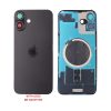FOR IPHONE 16 BATTERY COVER + CAMERA LENS + METAL PLATE + MAGSAFE BLACK