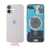 FOR IPHONE 16 BATTERY COVER + CAMERA LENS + METAL PLATE + MAGSAFE WHITE
