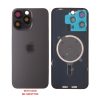 FOR IPHONE 15 PRO MAX BATTERY COVER + CAMERA LENS + METAL PLATE + MAGSAFE TITANIUM BLACK