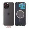 FOR IPHONE 15 PRO MAX BATTERY COVER + CAMERA LENS + METAL PLATE + MAGSAFE TITANIUM BLACK