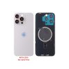 FOR IPHONE 15 PRO BATTERY COVER + CAMERA LENS + METAL PLATE + MAGSAFE TITANIUM WHITE