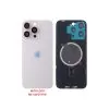 FOR IPHONE 15 PRO BATTERY COVER + CAMERA LENS + METAL PLATE + MAGSAFE TITANIUM WHITE