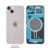 FOR IPHONE 14 PLUS BATTERY COVER + CAMERA LENS + METAL PLATE + MAGSAFE SILVER