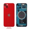 FOR IPHONE 14 PLUS BATTERY COVER + CAMERA LENS + METAL PLATE + MAGSAFE RED