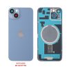FOR IPHONE 14 PLUS BATTERY COVER + CAMERA LENS + METAL PLATE + MAGSAFE BLUE