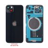 FOR IPHONE 14 BATTERY COVER + CAMERA LENS + METAL PLATE + MAGSAFE BLACK