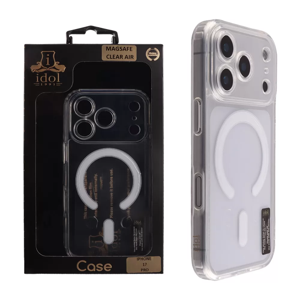 IDOL 1991 MAGSAFE ANTISHOCK CLEAR AIR TPU1 ΘΗΚΗ IPHONE 17 PRO 6.3in BACK COVER FULL CAMERA PROTECTION ΔΙΑΦΑΝΗ