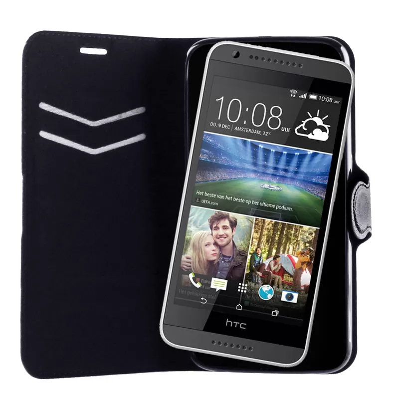 VOLTE-TEL ΘΗΚΗ HTC DESIRE 620 LINE LEATHER-TPU BOOK STAND BLACK - Image 4