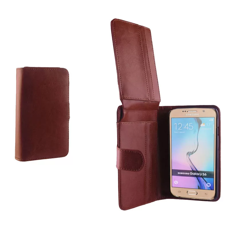 IDOL 1991 2IN1 BUSINESS WALLET ΘΗΚΗ SAMSUNG S6  BOOK+COVER CAMEL - Image 4