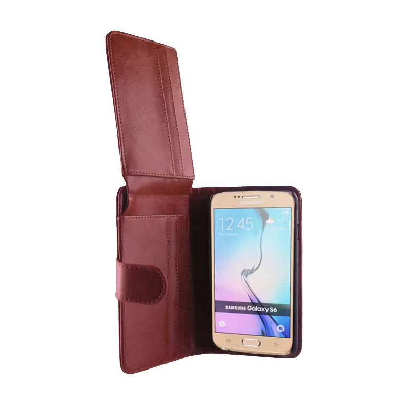 IDOL 1991 2IN1 BUSINESS WALLET ΘΗΚΗ SAMSUNG S6  BOOK+COVER CAMEL - Image 2