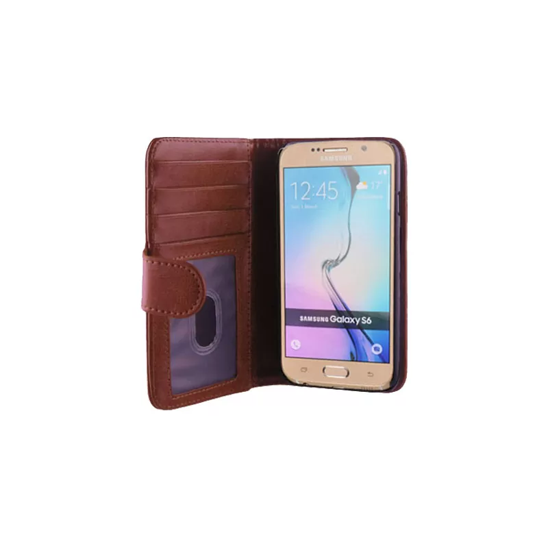 IDOL 1991 2IN1 WALLET ΘΗΚΗ SAMSUNG S6 G920  BOOK+COVER CAMEL - Image 4