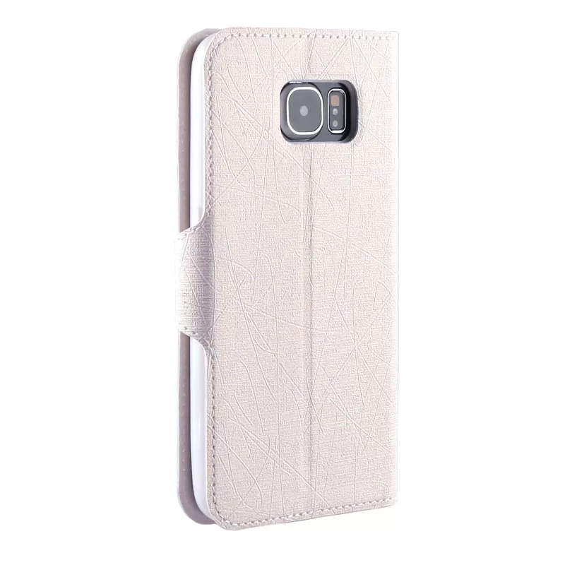 VOLTE-TEL ΘΗΚΗ SAMSUNG S6 G920 LINE LEATHER-TPU BOOK STAND WHITE - Image 4