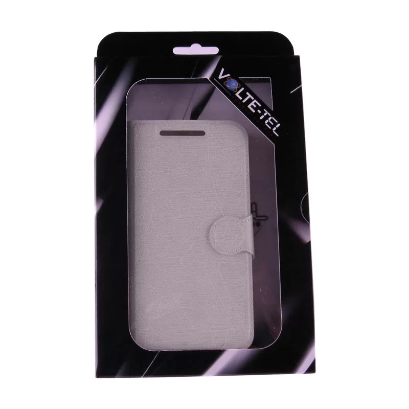 VOLTE-TEL ΘΗΚΗ HTC ONE M9 LINE LEATHER-TPU BOOK STAND WHITE - Image 3