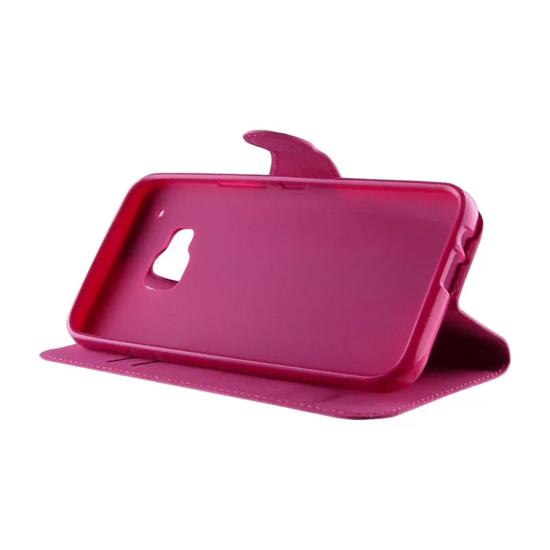 VOLTE-TEL ΘΗΚΗ HTC ONE M9 LINE LEATHER-TPU BOOK STAND PINK - Image 5