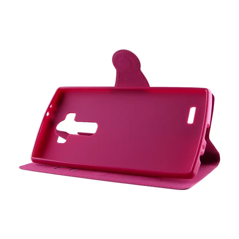 VOLTE-TEL ΘΗΚΗ LG G4 H815 LINE LEATHER-TPU BOOK STAND PINK - Image 3