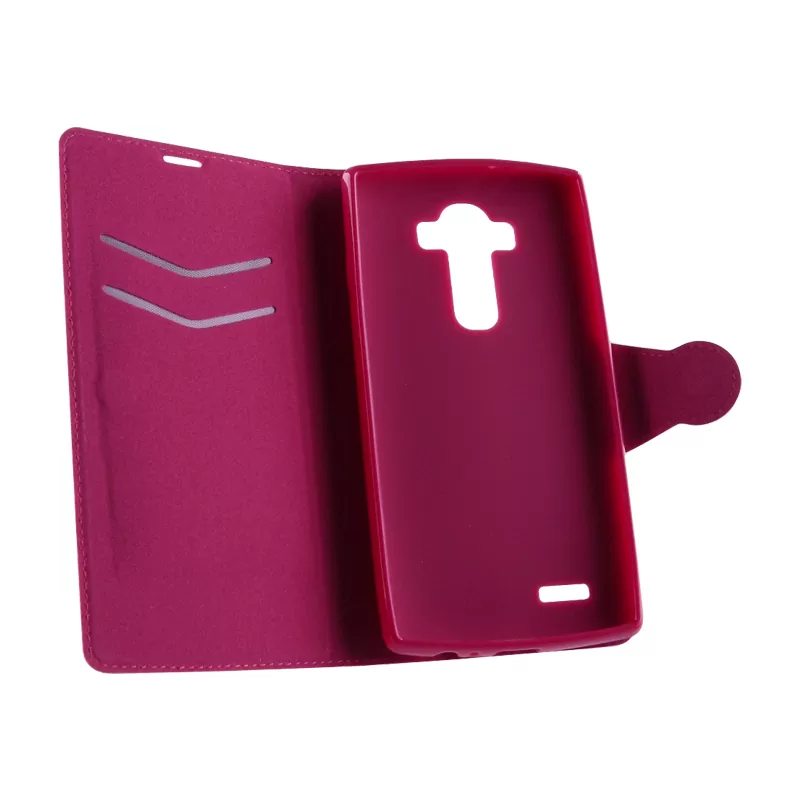 VOLTE-TEL ΘΗΚΗ LG G4 H815 LINE LEATHER-TPU BOOK STAND PINK - Image 2