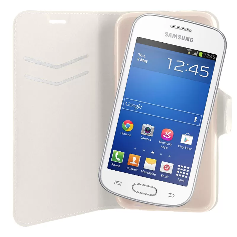 VOLTE-TEL ΘΗΚΗ SAMSUNG TREND 2 LITE G318 LINE LEATHER-TPU BOOK STAND WHITE - Image 4