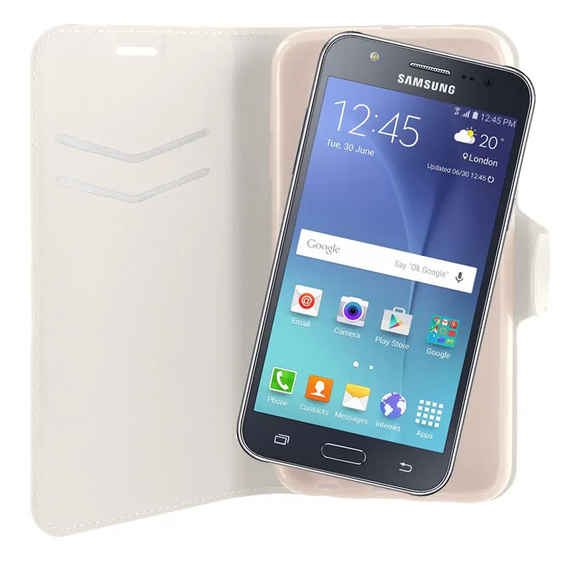 VOLTE-TEL ΘΗΚΗ SAMSUNG J5 J500 LINE LEATHER-TPU BOOK STAND WHITE - Image 4