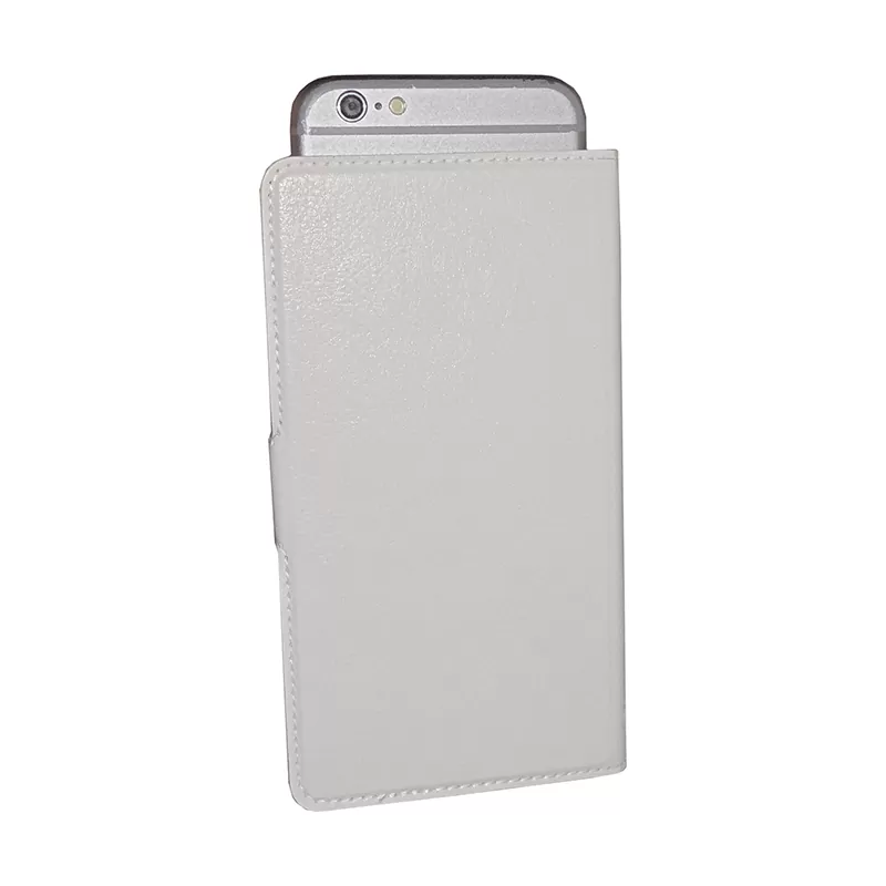 VOLTE-TEL ΘΗΚΗ UNIVERSAL 4.5"-5.1" LEATHER LINE BOOK 3M MAGNET WHITE - Image 2