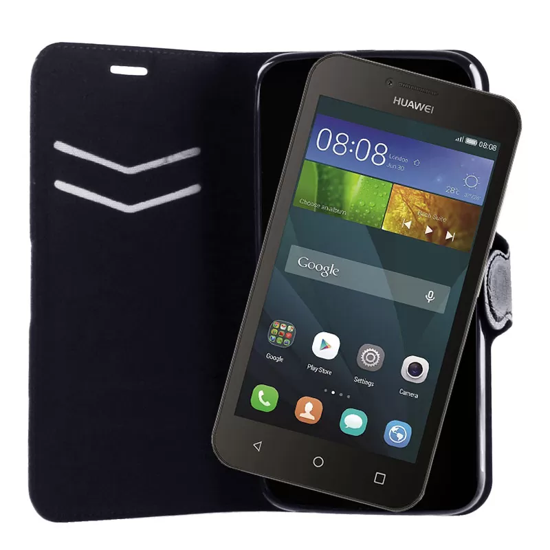 VOLTE-TEL ΘΗΚΗ HUAWEI Y5 LINE LEATHER-TPU BOOK STAND BLACK - Image 4