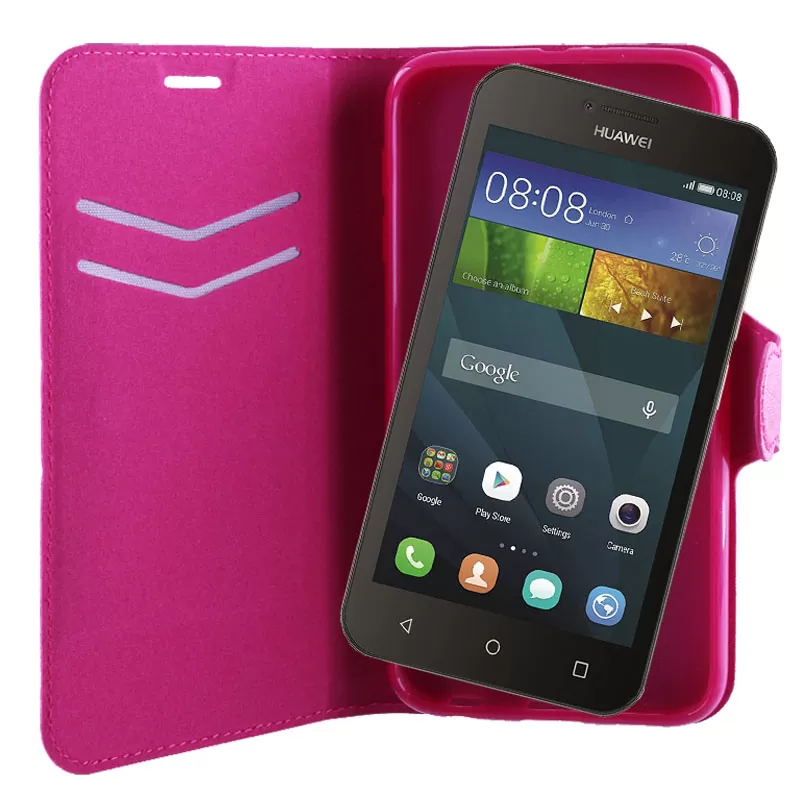 VOLTE-TEL ΘΗΚΗ HUAWEI Y5 LINE LEATHER-TPU BOOK STAND PINK - Image 4