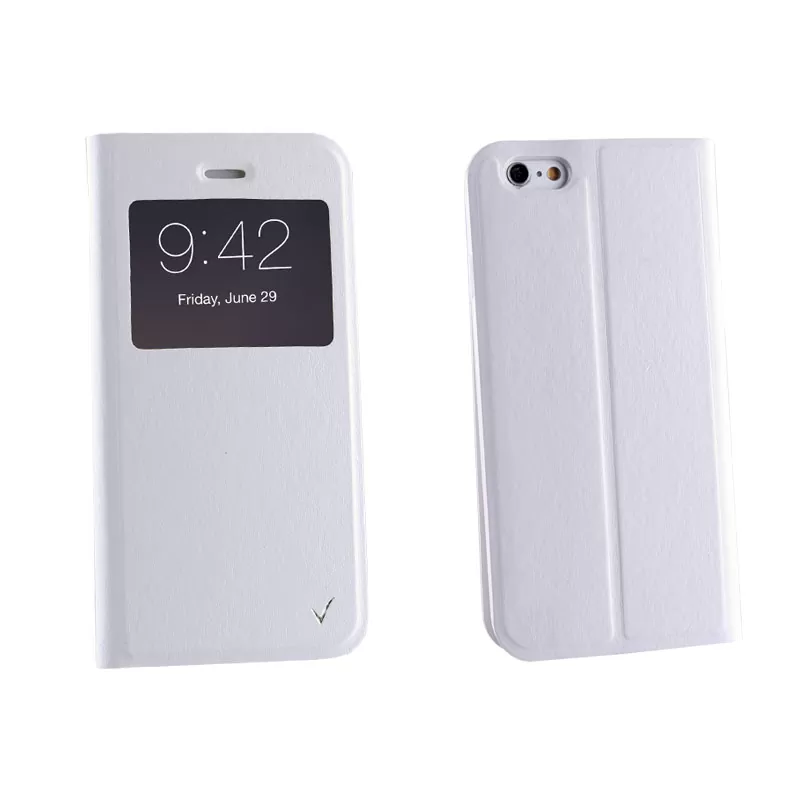 VOLTE-TEL ΘΗΚΗ IPHONE 6S/6 4.7" LEATHER-TPU VIEW BOOK STAND WHITE - Image 5