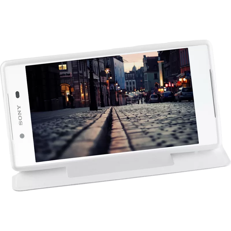 VOLTE-TEL ΘΗΚΗ SONY XPERIA Z5 PREMIUM E6833 LEATHER-TPU VIEW BOOK STAND WHITE - Image 3