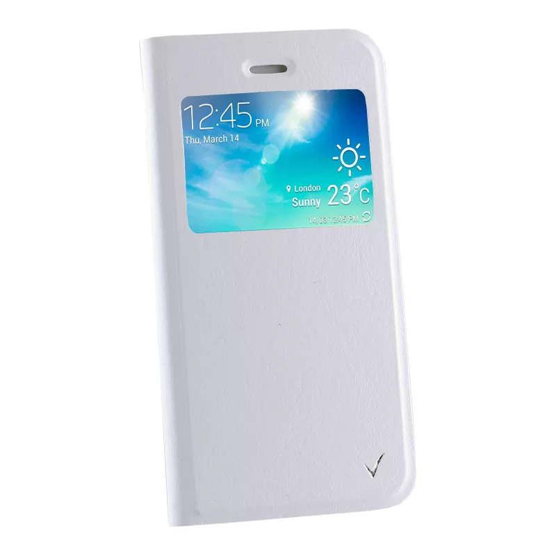 VOLTE-TEL ΘΗΚΗ SAMSUNG J5 J500 LEATHER-TPU VIEW BOOK STAND WHITE - Image 5