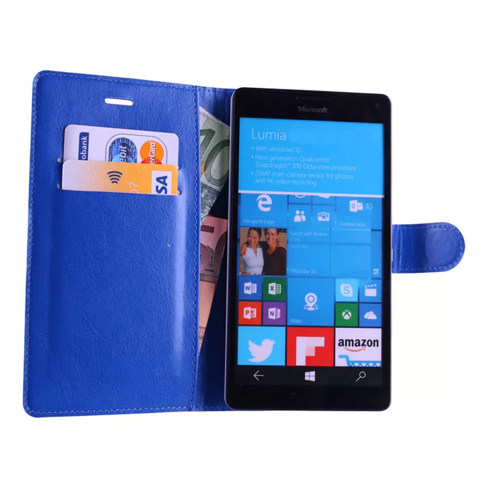 VOLTE-TEL ΘΗΚΗ UNIVERSAL 4.0"-4.6" LEATHER BOOK 3M MAGNET BLUE - Image 4